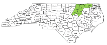 Map of 6 counties targeted